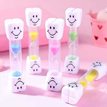 2-minute teeth brushing hourglasses for kids