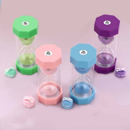 colorful plastic sand timer for kids