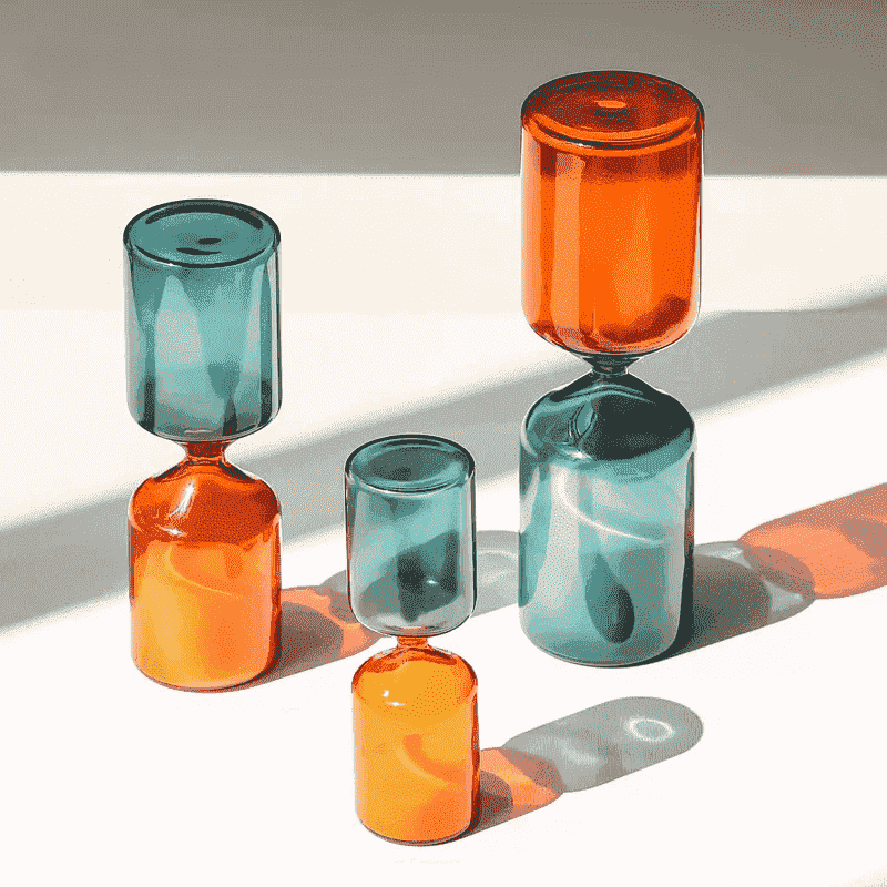 Colored sand timer hourglass