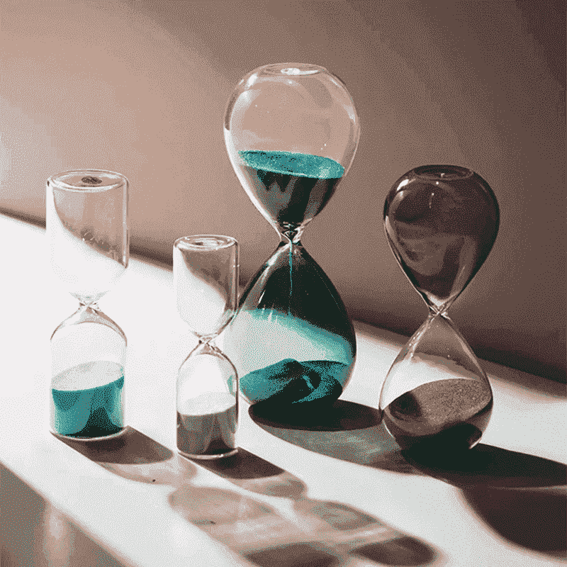 Glass timer clock