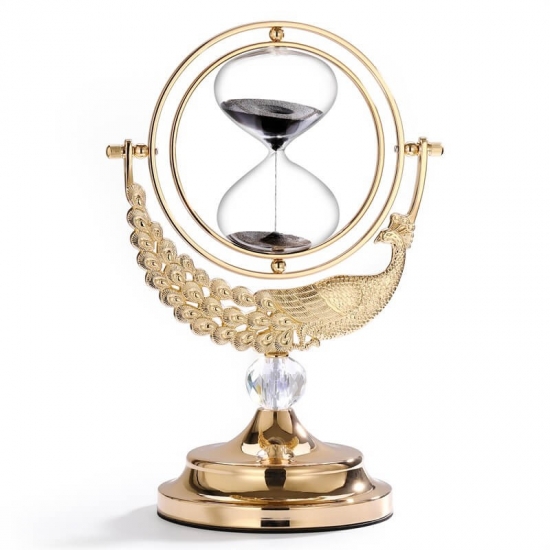 Peacock hourglass timer