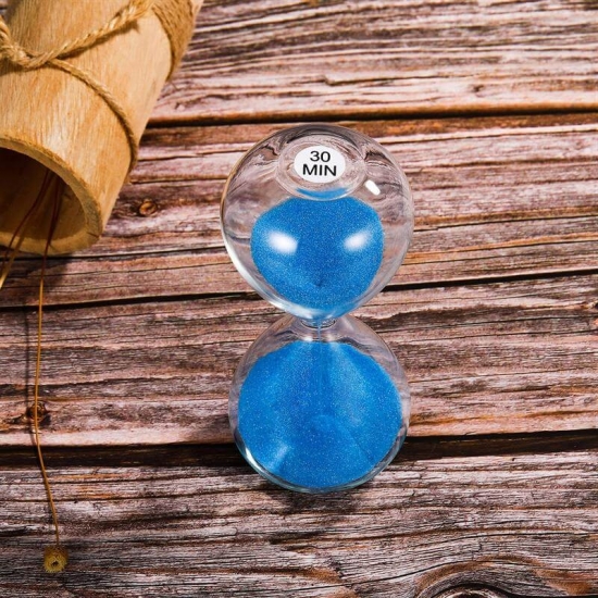 Glass hourglass timer