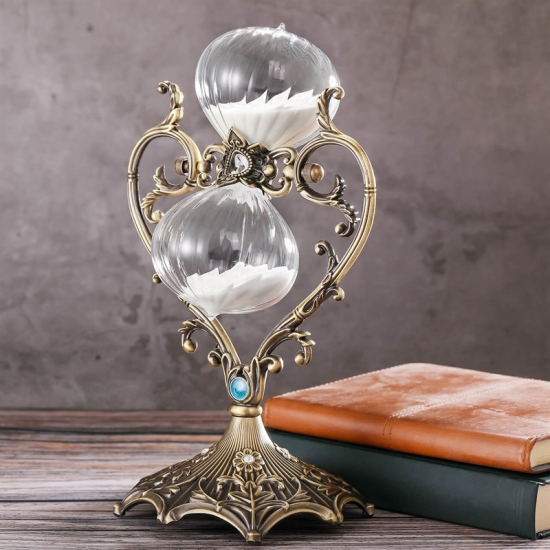 Heart-shaped White Sand Hourglass