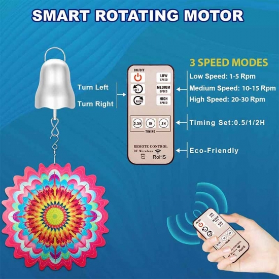  Mobile battery operated hanging rotating motor