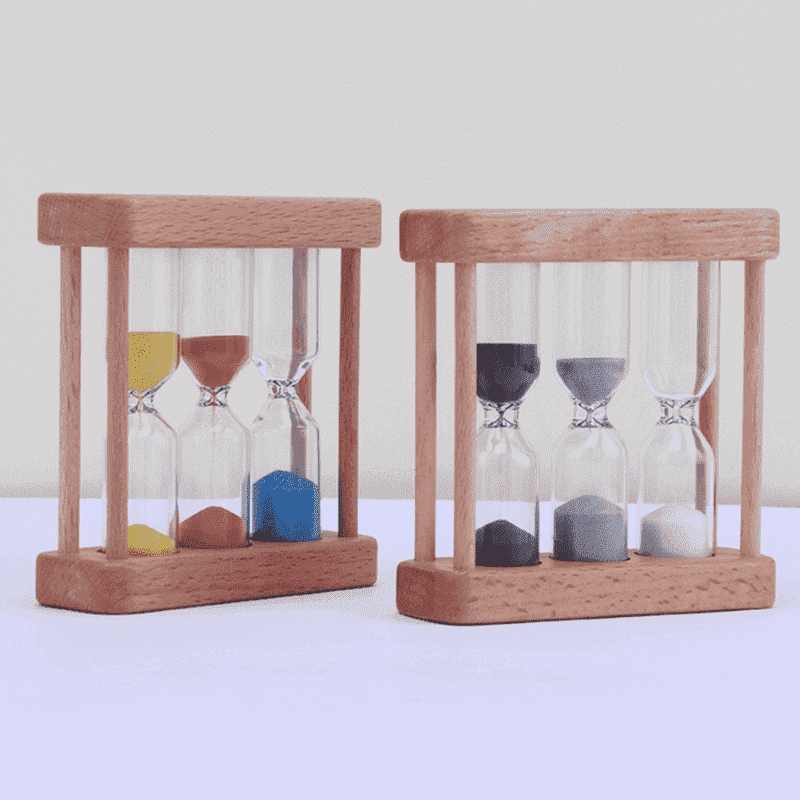 Hourglass Sand Wood Timer Decor for Home
