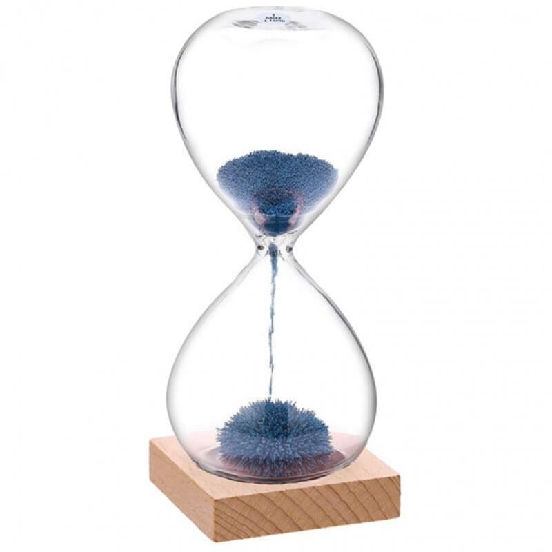 Magnetic Sand Glass Hourglass Timer with Wooden Base