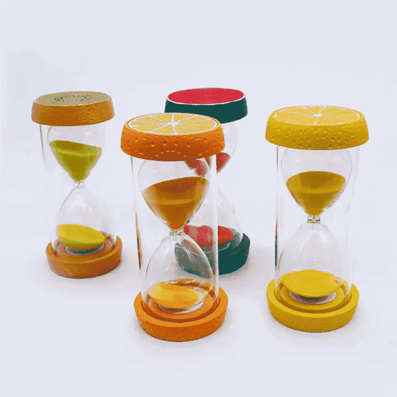 High Quality Hourglass Fruits Plastic Sand Clock