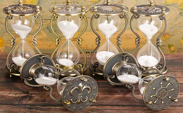Elephant Hourglass Sand Timer Metal Brass Sand Clock