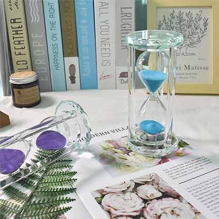 clear glass sand timer 