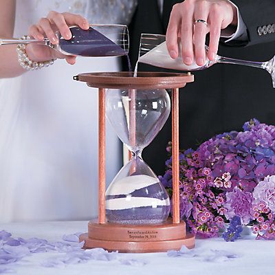 sand hourglass wedding ceremony