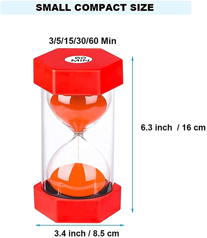 Plastic hourglass sand timer