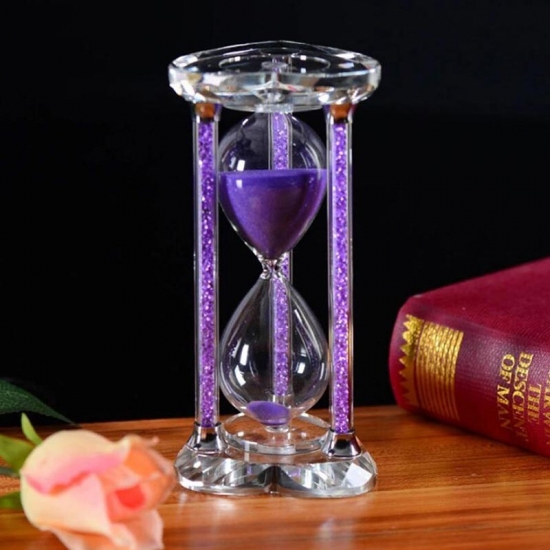 Heart-shaped glass hourglass timer