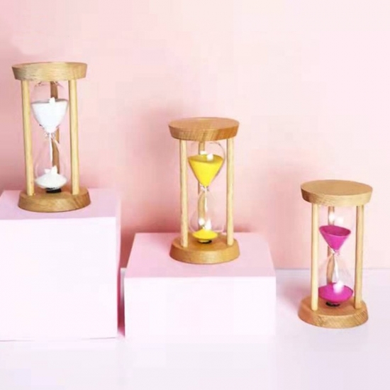 Wood hourglass timer