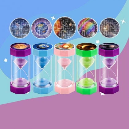 Plastic puzzle hourglass timer