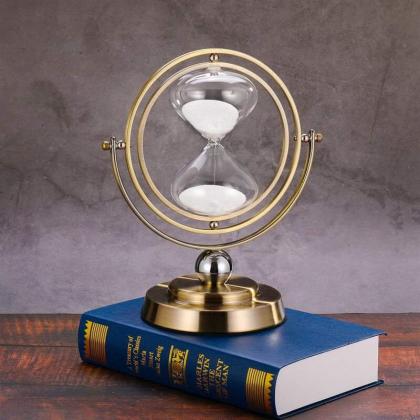 Globe rotating hourglass