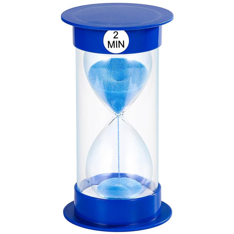 Small round plastic sand timer