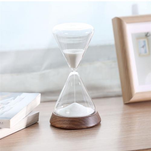 Wood glass sand timer