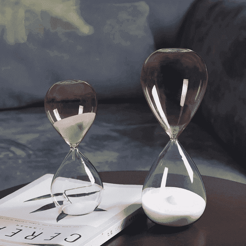Glass Hourglass for Home and Office Decoration
