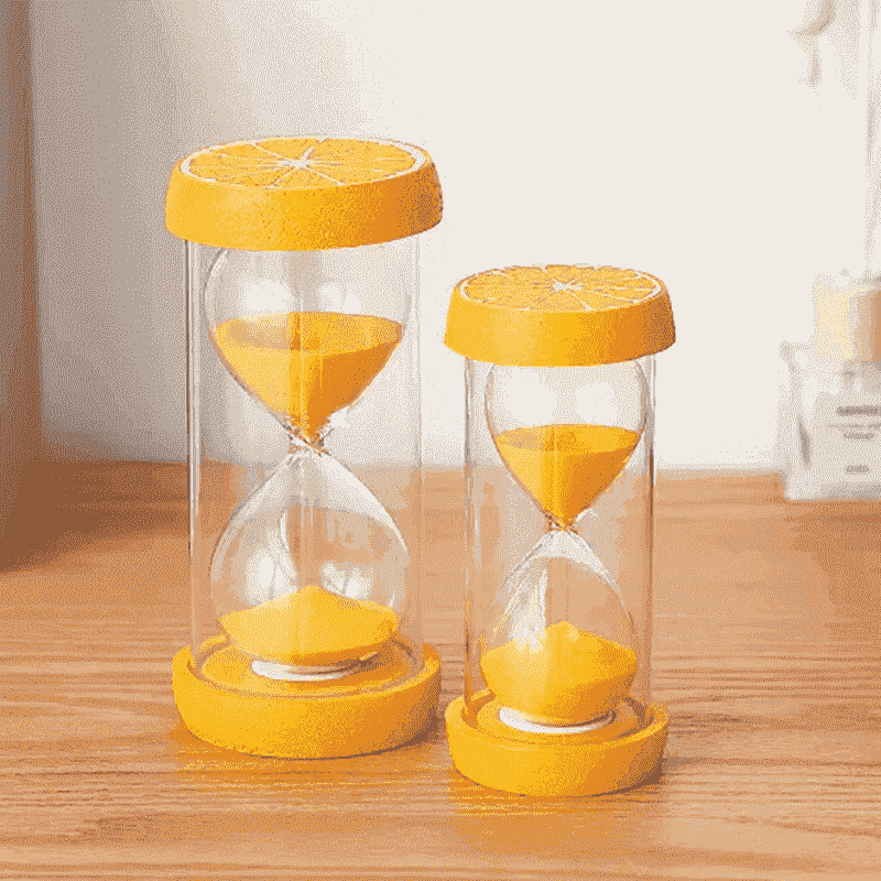 Wholesale Fruits Plastic Sand Clock For Kids