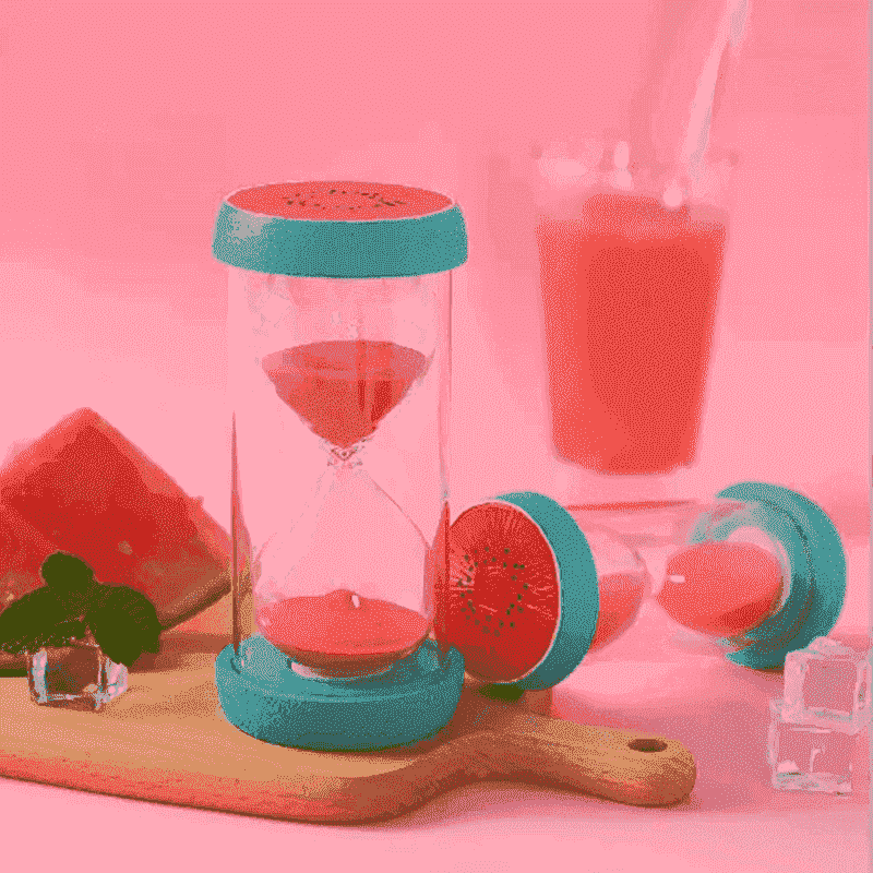 Wholesale Fruits Plastic Sand Clock For Kids