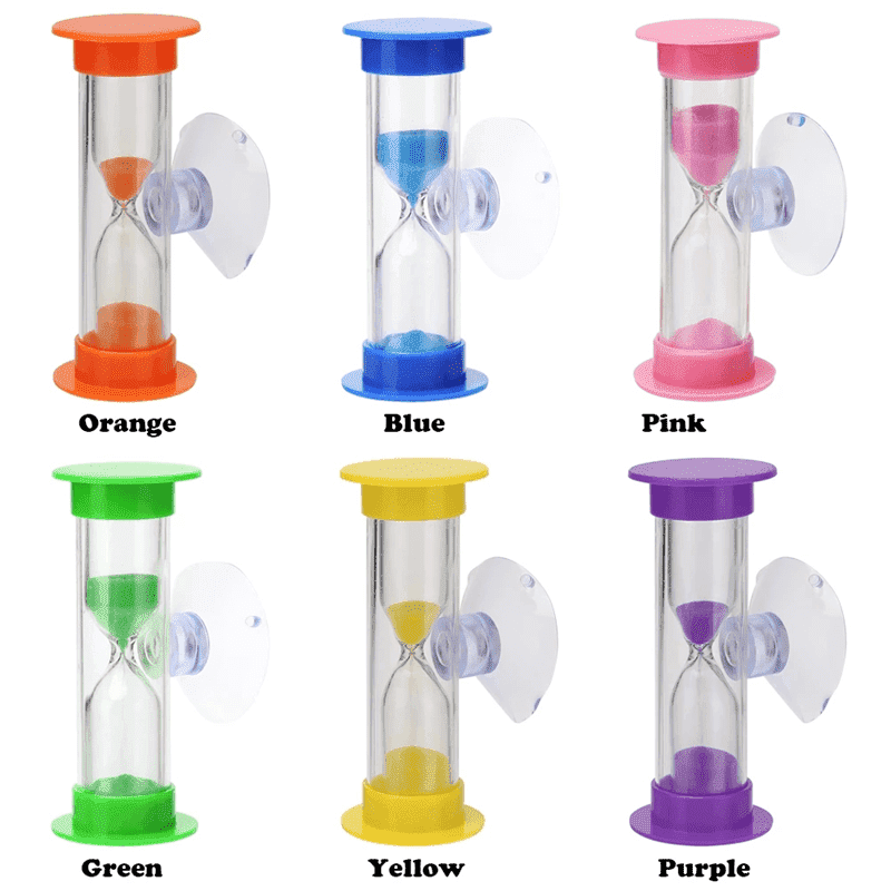 Colorful Hourglass Plastic Teeth Brushing Sand Clock for Kids